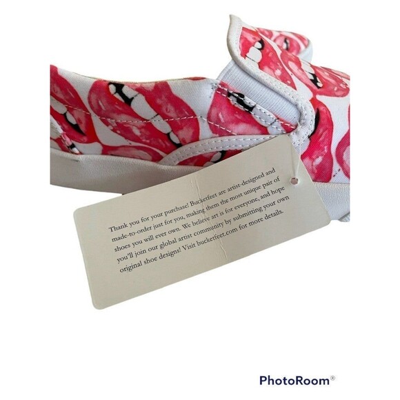 Bucket Feet Lip Service Print Slip On Shoes - Picture 7 of 9